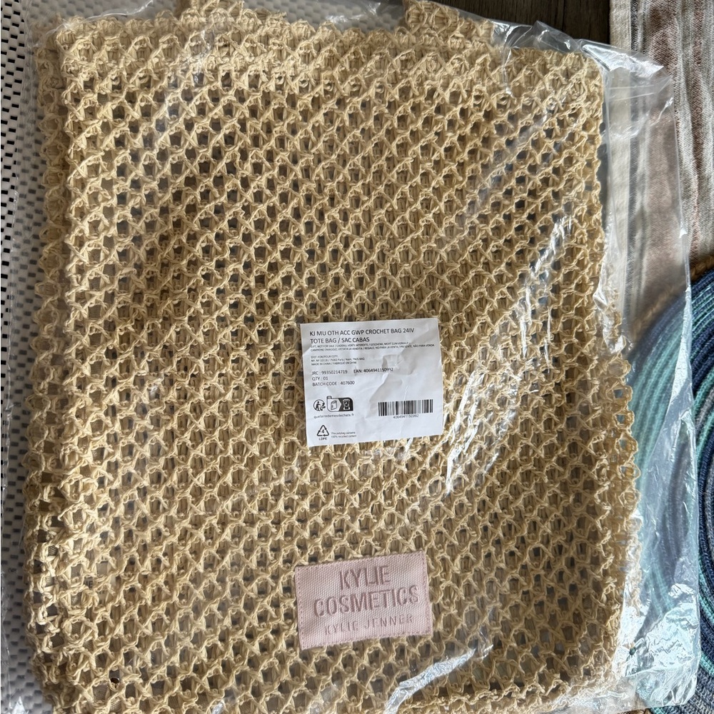 Kylie Cosmetics Tan Crochet Tote